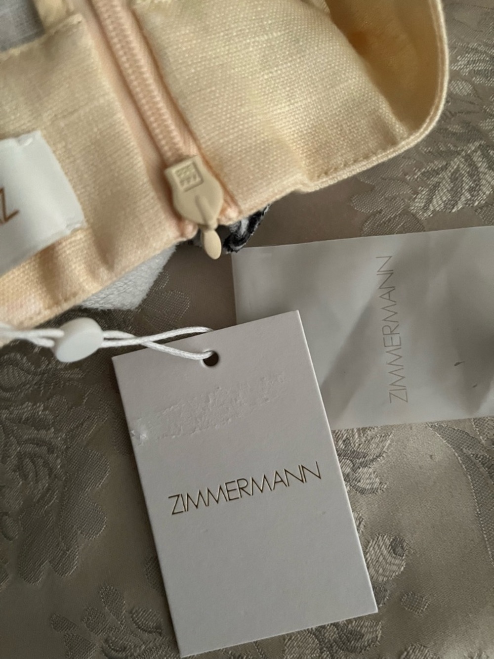 🎀Zimmermann Illuminate🎀 Peplum Pale Yellow Floral Midi Dress(AU4/US12) - Picture 4 of 6